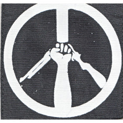 peace sign with broken gun...