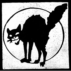 naszywka - czarny kiciuś